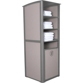 Sunset Single Unit Towel Valet, Solid Gray Sling with Platinum Gray Frame