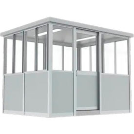 8' x 10' Guard Booth, Gray, Pre-Assembled
