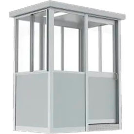 4' x 6-1/2' Guard Booth, Gray, Pre-Assembled