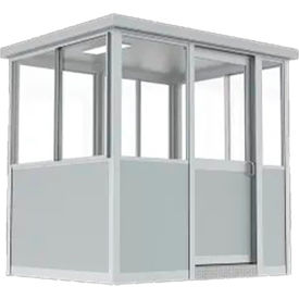 6' x 8' Guard Booth, Gray, Pre-Assembled