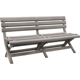 Westport Outdoor Folding Bench, Resin, Barn Gray