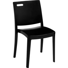 Metro Stackable Sidechair, Black