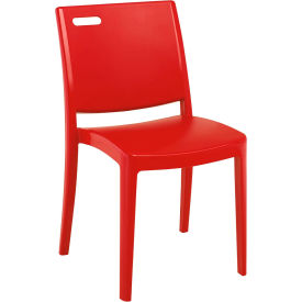 Metro Stackable Sidechair, Apple Red
