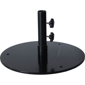 Flat Round Umbrella Base, 50 lb. Weight, Black