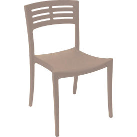 Outdoor Stackable Chair, French Taupe
