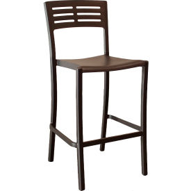 Vogue Outdoor Stackable Bar Stool, Black