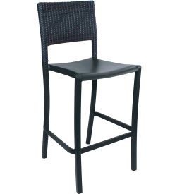 Java Wicker Stacking Barstool, Charcoal