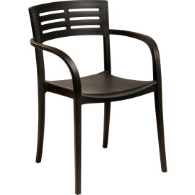 Vogue Outdoor Stackable Armchair, Black