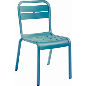 Outdoor Stackable Dining Chair, Mineral Blue