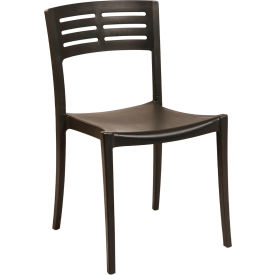 Vogue Outdoor Stackable Chair, Black