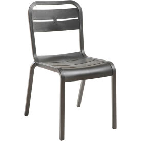 Outdoor Stackable Dining Chair, Charcoal