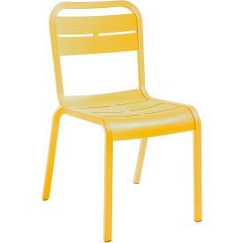Cannes Outdoor Stackable Dining Chair, Yellow