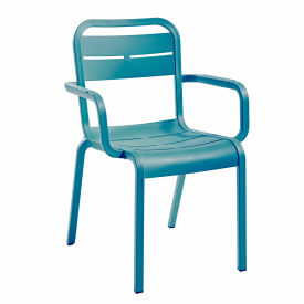 Cannes Outdoor Stackable Armchair, Mineral Blue