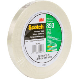 893 Filament Tape, 1/2" x 60 Yds., 6 Mil, Clear