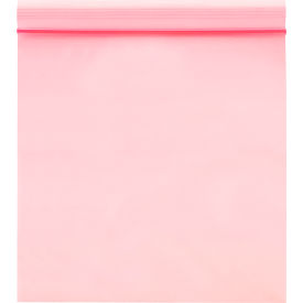 Anti Static Reclosable Poly Bags, 3"W x 4"L, 4 Mil, Pink, 1000/Pack