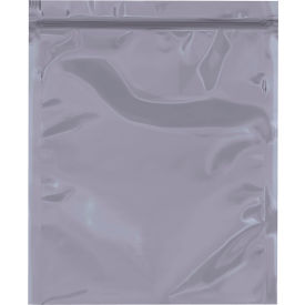 Unprinted Reclosable Static Shielding Bags, 8"Wx10"L, 2.8 Mil, Clear, 100PK