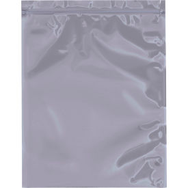 Unprinted Reclosable Static Shielding Bags, 9"Wx12"L, 2.8 Mil, Clear, 100PK