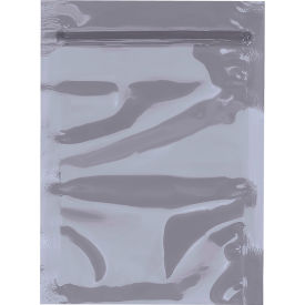 Unprinted Reclosable Static Shielding Bags, 4"W x 6"L, 2.8 Mil, Clear, 100PK
