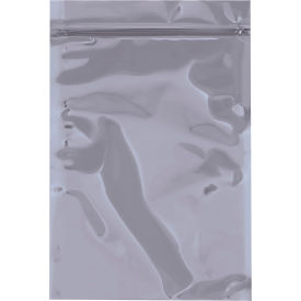 Unprinted Reclosable Static Shielding Bags, 5"W x 8"L, 2.8 Mil, Clear, 100PK