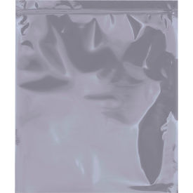 Unprinted Reclosable Static Shielding Bags, 10"Wx12"L, 2.8 Mil, Clear, 100PK