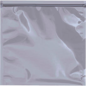Unprinted Reclosable Static Shielding Bags, 12"Wx12"L, 2.8 Mil, Clear, 100PK
