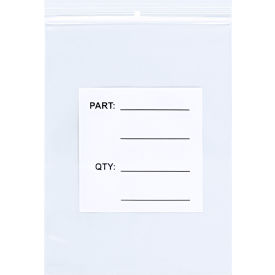 Reclosable Poly Parts Bags with Hang Hole, 3"W x 5"L, 4 Mil, Clear, 1000PK