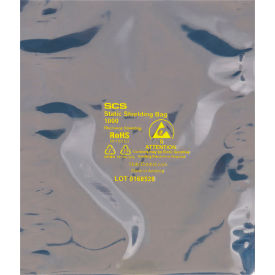 Open End Static Shielding Bags, 11"W x 14"L, 2.8 Mil, Transparent, 100/Pack