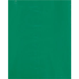Flat Polyethylene Bags, 12"W x 15"L, 2 Mil, Green, 1000/Pack