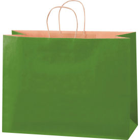 Tinted Shopping Bags, 16"W x 6"D x 12"H, Green Tea, 250/Pack