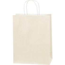 Tinted Shopping Bags, 10"W x 5"D x 13"H, French Vanilla, 250/Pack