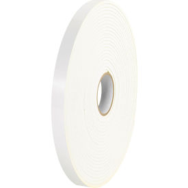 Double Sided Foam Tape, 1/2" x 36 Yds., 62.5 Mil, White