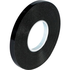 Double Sided Foam Tape, 1/2" x 5 Yds., 45 Mil, Black