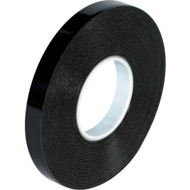 4949 Double Sided Foam Tape, 3/4" x 5 Yds., 45 Mil, Black