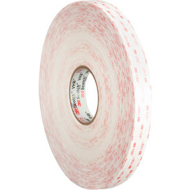 Double Sided Foam Tape, 1/2" x 5 Yds., 45 Mil, White