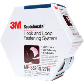 Hook & Loop Combo Pack Fasteners, 1"W x 15'L, Black