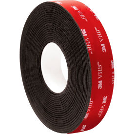 Double Sided Foam Tape, 1" x 5 Yds., 62 Mil, Black