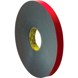 4646 Double Sided Foam Tape, 1" x 5 Yds., 25 Mil, Gray