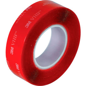 Double Coated Film Tape, 1" x 5 Yds., 20 Mil, Clear