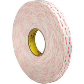 VHB 4955 Double Sided Foam Tape, 1" x 5 Yds., 80 Mil, White