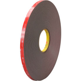 4947F Double Sided Foam Tape, 1/2" x 5 Yds., 45 Mil, Black