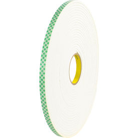 Double Sided Foam Tape, 1/2" x 18 Yds., 250 Mil, Natural