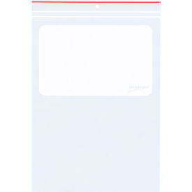 Minigrip White Block Reclosable Bags w/ Hang Hole, 9"W x 12"L, 4 Mil, Clear, 1000/Pk