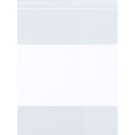 White Block Reclosable Poly Bags, 5"W x 7"L, 6 Mil, Clear, 1000/Pack