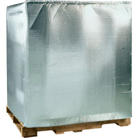 Cool Barrier Bubble Pallet Covers, 48"Wx40"Dx60"H, 187.5 Mil, Silver, 5PK