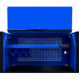 Power Workstation Hutch, 41"W x 25"D x 22-1/4"H, Blue with Black Handle