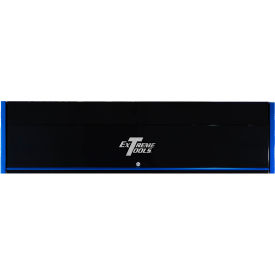 Power Workstation Hutch, 84"W x 30"D x 22-1/4"H, Black with Blue Handle