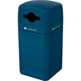 Renegade Mixed Recycling Container, 50 Gallon Capacity, Blue