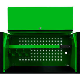 Power Workstation Hutch, 41"W x 25"D x 22-1/4"H, Green with Black Handle