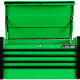 Top Chest, 4 Drawers, 41"W x 25"D x 22-1/4"H, Green with Black Drawer Pulls