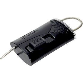 Adjustable Cable Lock with 18" Lanyard, Black, Pack of 25